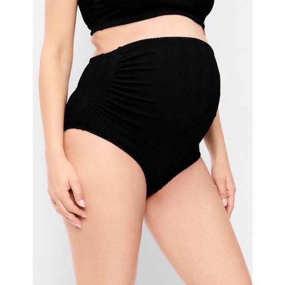 Old Navy Other - Hi-Waisted Over the Belly Maternity Swim Bottoms by Old Navy Black Plus Size XXL
